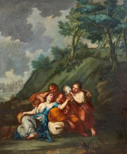 Circle of Marcantonio Franceschini (Bologna, 1648 – 1729), Lot and His Daughters